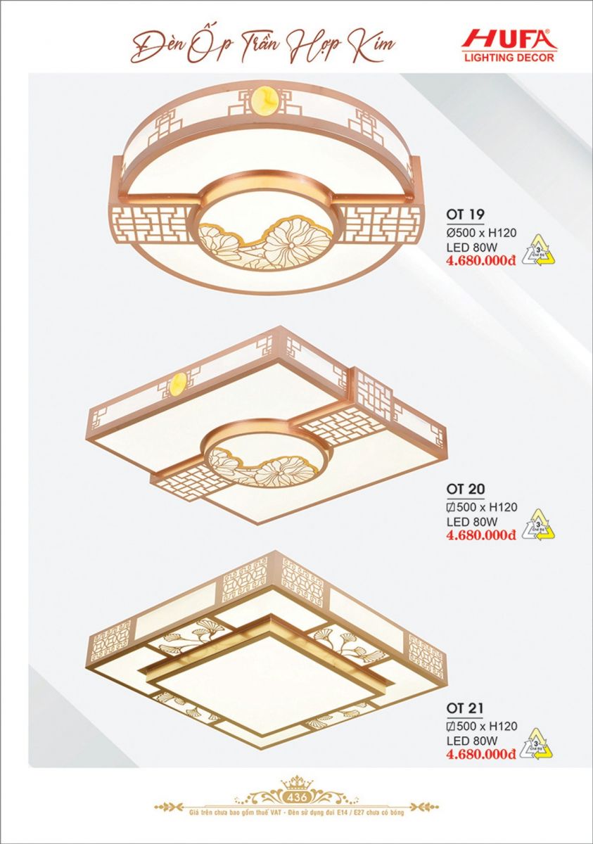 CATALOGUE TRANG TRÍ HUFA 2025 TR 436 OT 21, OT 20, OT 19