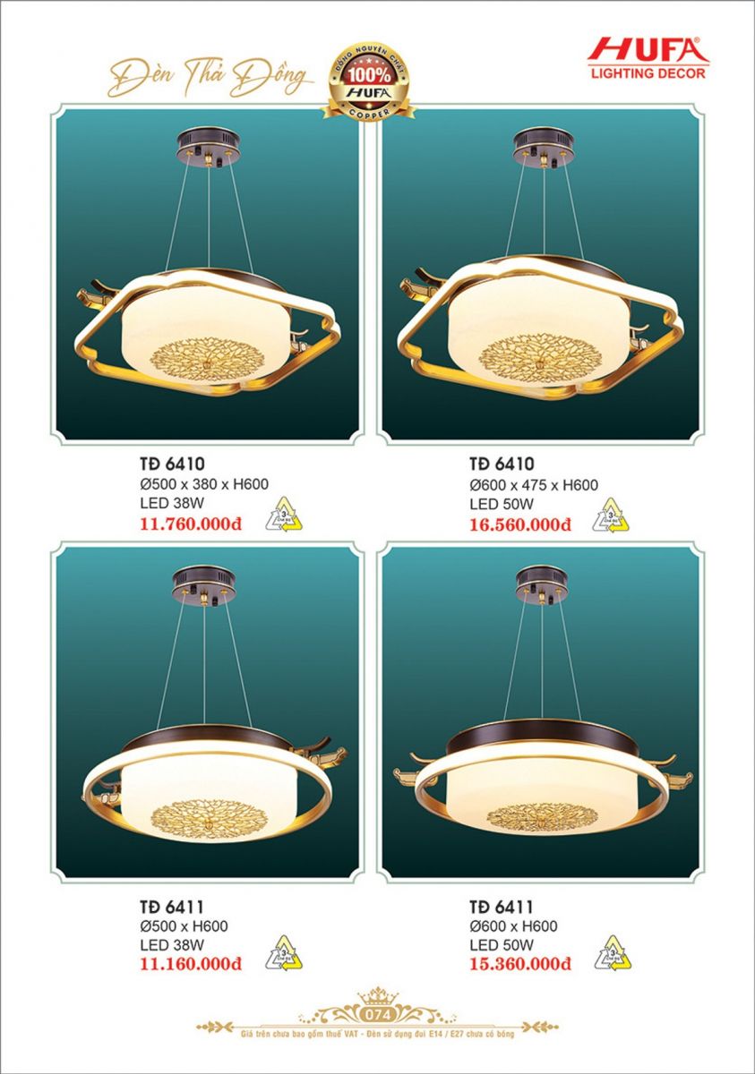 ĐÈN TRANG TRÍ HUFA 2025 TR 74 TD 6411, TD 6410